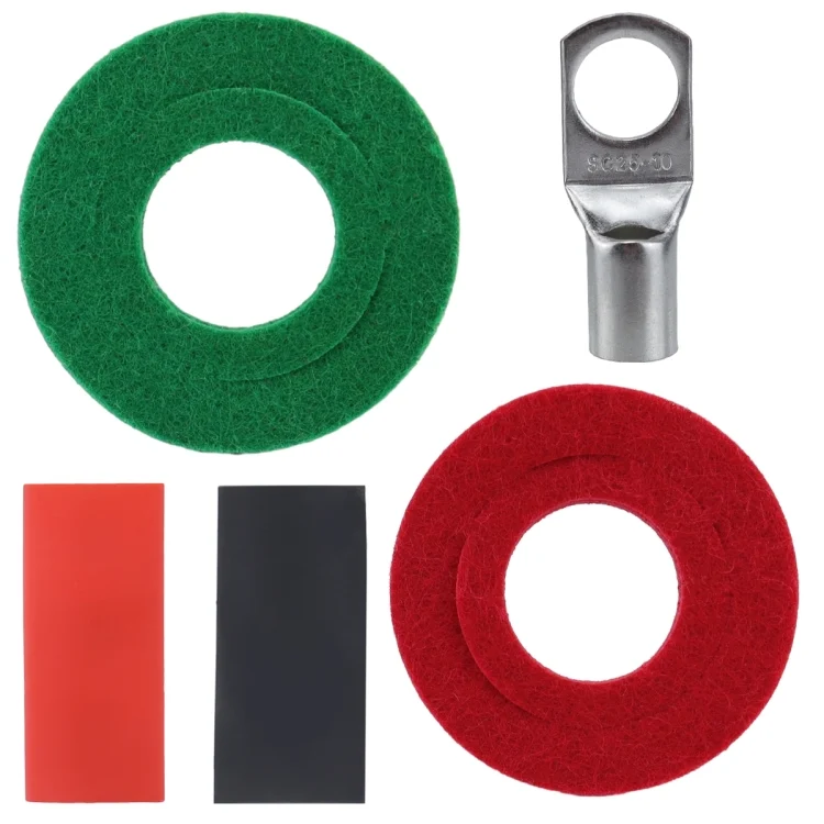 EDA0068884_3.webp Car Positive & Negative Battery Connector Zinc Alloy Battery Clamp with 4pcs SC Terminals and Cover - Image 4