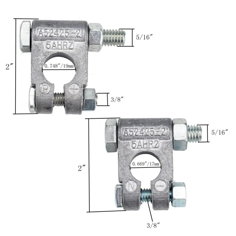 EDA0068884_4.webp Car Positive & Negative Battery Connector Zinc Alloy Battery Clamp with 4pcs SC Terminals and Cover - Image 5