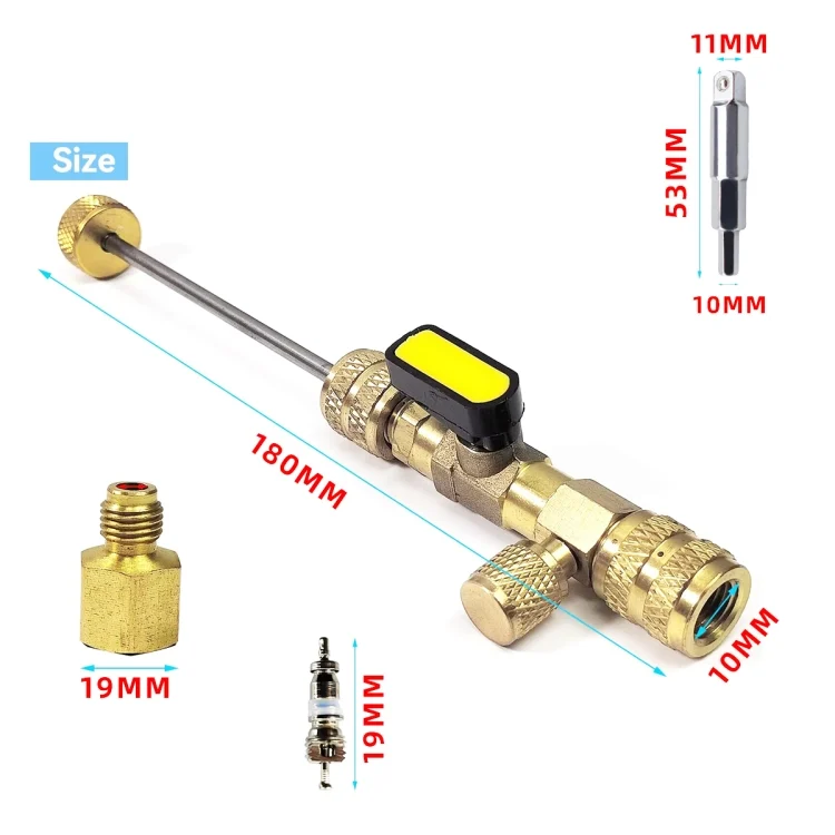 EDA006896101A_4.webp 19pcs / Set Air Conditioning Valve Core Remover with Wrench - Image 5