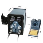 Kaisi 878Pro 2 in 1 Smart Sleep Lead-free Digital Display Hot Air Gun Soldering Iron Station - Image 5