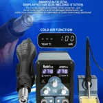 Kaisi 878Pro 2 in 1 Smart Sleep Lead-free Digital Display Hot Air Gun Soldering Iron Station - Image 9