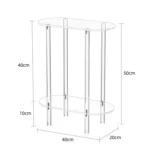 Acrylic Oval Double Layer Table Bedside Storage Rack - Image 5