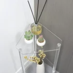 Acrylic Polygon Dual Layer Table Bedside Storage Rack - Image 4