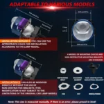 T04 Pair 3 inch Car Bifocal Matrix Light Source LED Lens Headlight, Left-hand Drive - Image 2