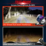 T04 Pair 3 inch Car Bifocal Matrix Light Source LED Lens Headlight, Left-hand Drive - Image 7