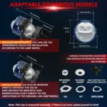 T05 Pair 3 inch Car Bifocal Direct Light Source LED Lens Headlight, Left-hand Drive - Image 4