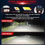 T05 Pair 3 inch Car Bifocal Direct Light Source LED Lens Headlight, Left-hand Drive - Image 6