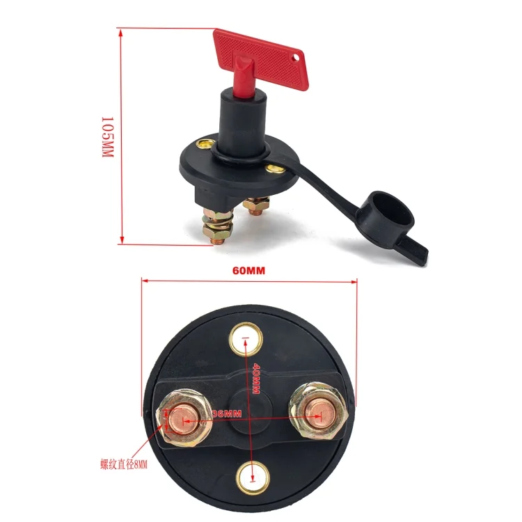 EDA007070_8.webp 200A Car Battery Selector Isolator Disconnect Rotary Switch Cut - Image 9
