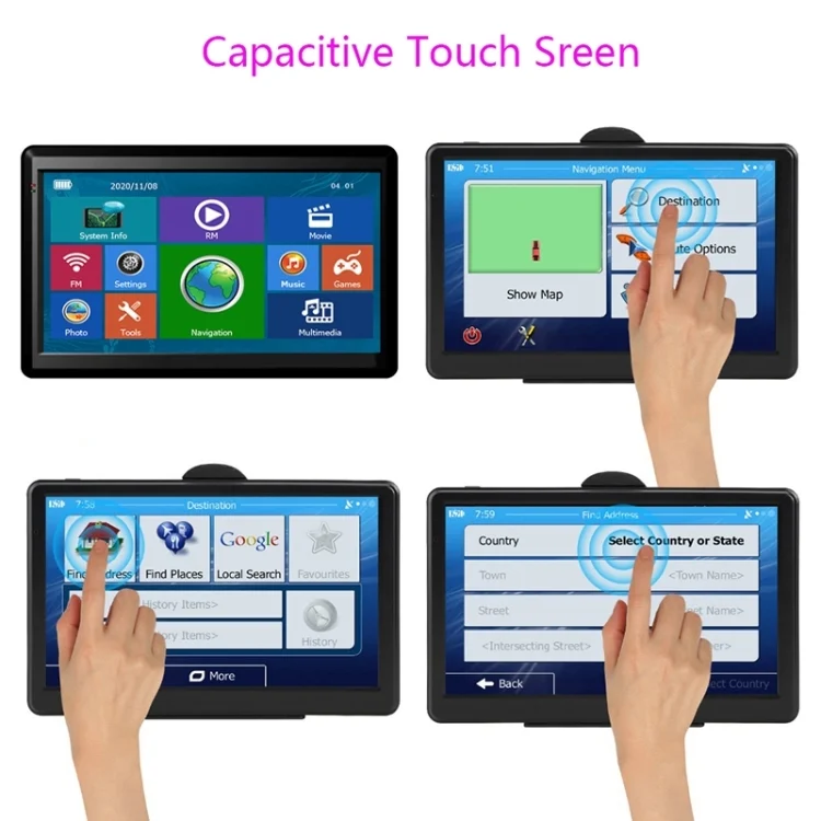 EDA0070857_3.webp 7 inch Car HD GPS Navigator 8G+128M Capacitive Screen Support FM / TF Card, Germany Map - Image 4