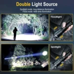 S2301 30W White Laser Wick 1000LM Telescopic Zoom LED Flashlight - Image 9