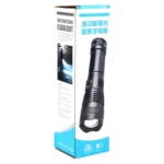 626 White Laser Wick Telescopic Zoom LED Flashlight with Fluorescent Strips - Image 4