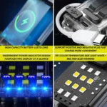 KXK-1086 Multifunctional Mini Work Light Rotation Headlight - Image 8