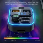 WEKOME WP-C52 Pop Digital Series MP3 Wireless Fast Charging Car Charger - Image 3