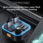 WEKOME WP-C52 Pop Digital Series MP3 Wireless Fast Charging Car Charger - Image 4