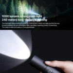 Original Xiaomi Mijia Multifunctional Flashlight 1000LM Strong Light IP54 - Image 3