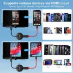 USB and HDMI Wired to Wireless CarPlay Auto Adapter - Image 2