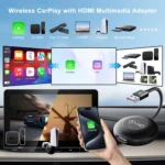 USB and HDMI Wired to Wireless CarPlay Auto Adapter - Image 3