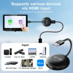 USB and HDMI Wired to Wireless CarPlay Auto Adapter - Image 4