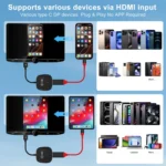 USB and HDMI Wired to Wireless CarPlay Auto Adapter - Image 2