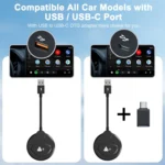 USB Interface Wired to Wireless CarPlay Auto Adapter for Android - Image 6