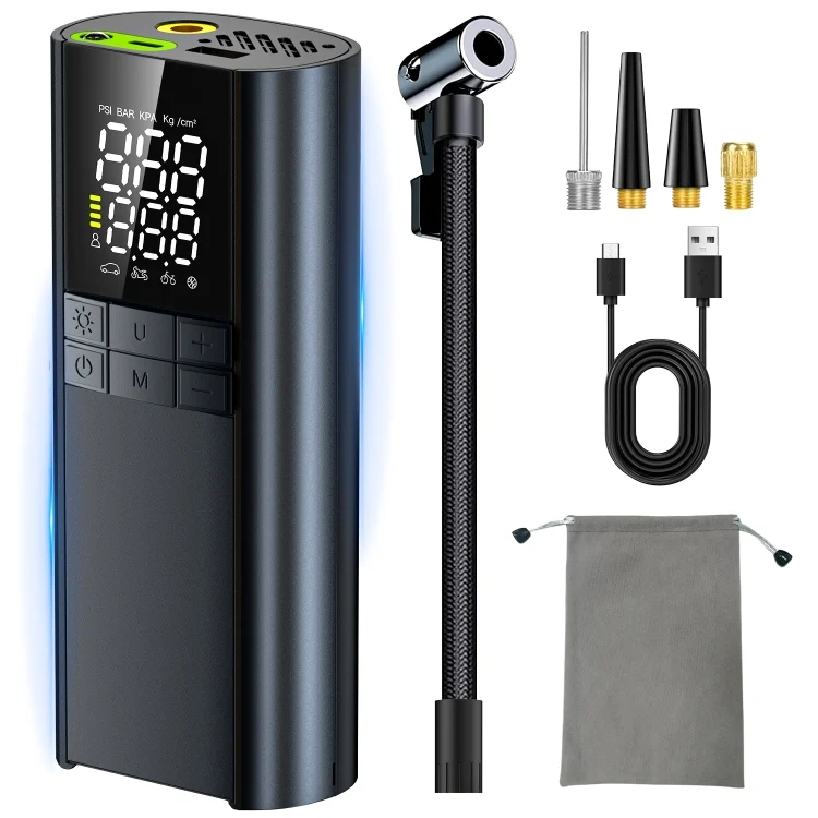 EDA007262601A.webp T8 Car Digital Display Portable Smart Electric Wireless Air Pump - Image 1