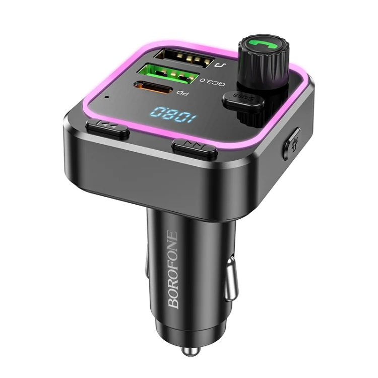 Borofone BC53 Highway PD20W & QC3.0 Car Bluetooth FM Transmitter - Qty: 5 Units