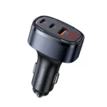 USAMS CC257 C42 100W USB, Type-C, 8 Pin Three Ports Car Fast Charger
