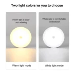 Intelligent Human Body Induction LED Night Light Bedside Lamp with Switch - Image 2