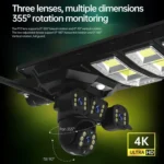 XA Series Solar WiFi Version Monitoring Street Light Outdoor HD Camera - Image 5