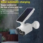 Human Body Sensing Simulation Surveillance Camera Solar Wall Light - Image 6