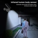 Human Body Sensing Simulation Surveillance Camera Solar Wall Light - Image 7