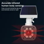 Human Body Sensing Simulation Surveillance Camera Solar Wall Light - Image 9