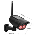 Automatic Rotation Human Body Sensing Simulation Surveillance Camera Solar Wall Light - Image 2