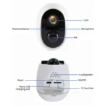 Graffit Version Home Ultra-HD Solar Panel Wireless WiFi Surveillance Camera - Image 3