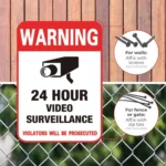 100pcs 24 Hour Video Monitor Warning Sticker - Image 4