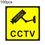 100pcs 24 Hour Video CCTV Monitor Warning Sticker