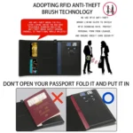 Multifunctional Travel Document Bag RFID Anti-Theft Passport Book - Image 6