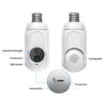 1080P Bulb Type WiFi Surveillance Camera Support Night Vision & Two-way Intercom & Motion Detection - Image 11