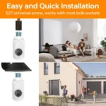 1080P Bulb Type WiFi Surveillance Camera Support Night Vision & Two-way Intercom & Motion Detection - Image 9