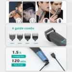 VGR V-108 10-in-1 Digital Display Electric Hair Clipper Men Care Kit - Image 6