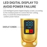 VGR V-290 Portable Mini USB Electric Hair Clipper with Digital Display - Image 7