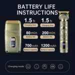 VGR V-649 USB Digital Display Electric Hair Clipper & Shaver Set - Image 5