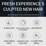 VGR V-652 Professional Digital Display USB Electric Hair Clipper - Image 3