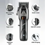 VGR V-653 Professional USB Electric Hair Clipper with Holder - Image 5