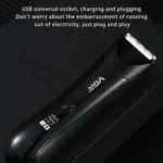 VGR V-951 IPX5 LED Digital Display Portable Light USB Hair Clipper - Image 8