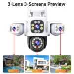2MP HD 360 Degree Panorama 3 Lens IP66 Waterproof Wireless WiFi Camera - Image 3