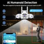 2MP HD 360 Degree Panorama 3 Lens IP66 Waterproof Wireless WiFi Camera - Image 9