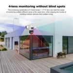 SriHome SH066 8MP HD Quad Lens Security Camera, Support Full Color Night Vision / Two-way Audio - Image 6