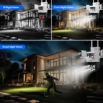 SriHome SH066 8MP HD Quad Lens Security Camera, Support Full Color Night Vision / Two-way Audio - Image 9