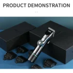 VGR V-256 5-gear Fine-tuning Digital Display USB Hair Clipper with Holder - Image 4